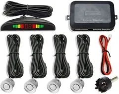 HADEX Parkovací alarm KQLD01 so 4 senzormi, LED displej, biele senzory