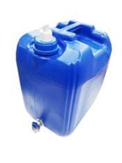 HADEX Plastový kanister modrý na vodu 10l s kohútikom a dávkovačom mydla