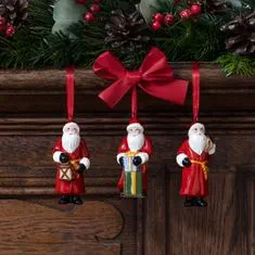 Villeroy & Boch Set vianočných ozdôb NOSTALGIC ORNAMENTS Santa 3 ks