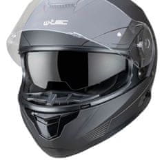 W-TEC Moto prilba Yorkroad Solid Farba White Grey Glossy, Veľkosť XXL (63-64)