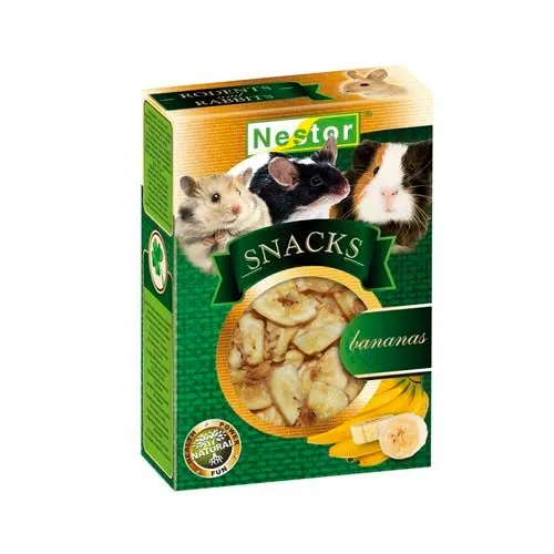 Nestor SNACKS for rodents and rabbits - Bananas 45g sušené banány