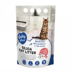 Duvo+ Premium silikónová podstielka pre mačky s vôňou kvetov- ružovo bielá 1-8mm - 5l - 2kg