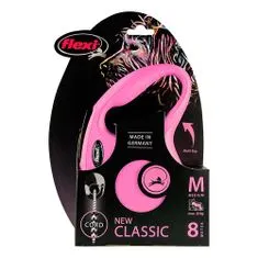 Flexi New Classic lanko M 8m do 20kg pink