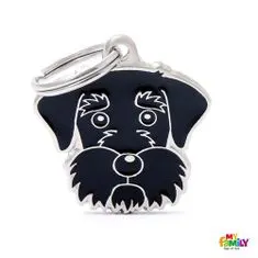 COBBYS PET MF BLACK SCHNAUZER 3,3x2,6 cm gravírovateľný prívesok