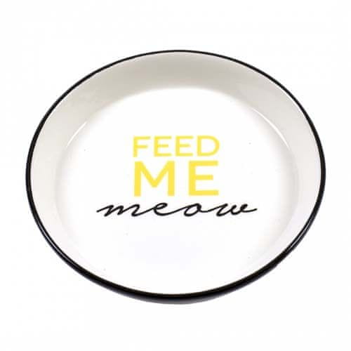 Duvo+ Keramická miska pre mačky - Feed me meow 13,8cm