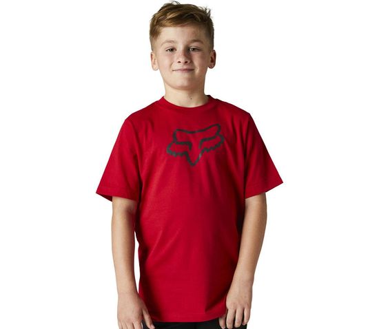 FOX Detské tričko Youth Legacy Ss Tee - Flame Red