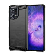 IZMAEL Carbon Shield TPU puzdro pre Oppo Find X5 - Čierna KP24855