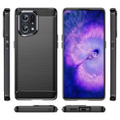 IZMAEL Carbon Shield TPU puzdro pre Oppo Find X5 - Čierna KP24855