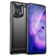 IZMAEL Carbon Shield TPU puzdro pre Oppo Find X5 Pro - Čierna KP24407