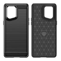 IZMAEL Carbon Shield TPU puzdro pre Oppo Find X5 Pro - Čierna KP24407