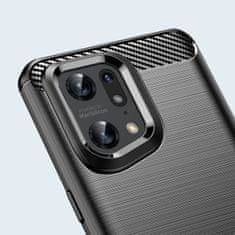 IZMAEL Carbon Shield TPU puzdro pre Oppo Find X5 Pro - Čierna KP24407