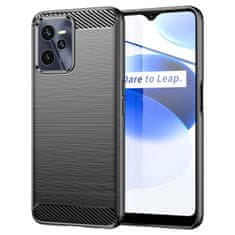 IZMAEL Carbon Shield TPU puzdro pre Realme C35 - Čierna KP24305