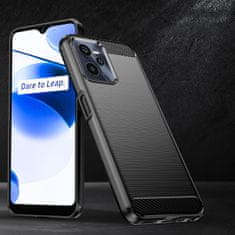 IZMAEL Carbon Shield TPU puzdro pre Realme C35 - Čierna KP24305