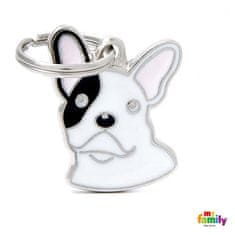 COBBYS PET MF WHITE FRENCH BULLDOG 2,7x2,3 cm gravírovateľný prívesok