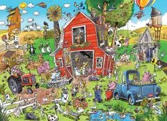 Cobble Hill Puzzle DoodleTown: Šialená farma 500 dielikov