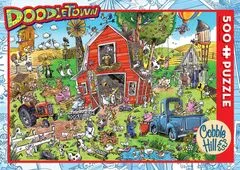 Cobble Hill Puzzle DoodleTown: Šialená farma 500 dielikov