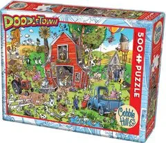 Cobble Hill Puzzle DoodleTown: Šialená farma 500 dielikov