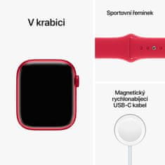 Apple Watch Series 8, 45mm (PRODUCT)RED Aluminium Case with (PRODUCT)RED Sport Band MNP43CS/A - rozbalené