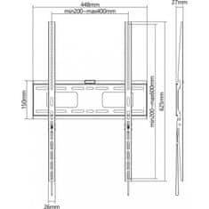 Reflecta PLANO Flat 75-4060 nástenný držiak televízora na výšku