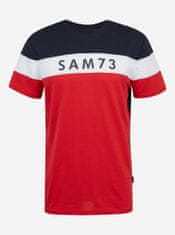 SAM73 Tričká s krátkym rukávom pre mužov SAM 73 - červená, tmavomodrá S