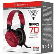 Turtle Beach Herné slúchadlá RECON 70N, červená, Nintendo (Xbox One/series S/X, PS5)