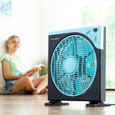 Northix Podlahový ventilátor, 50W - Čierna / Modrá