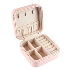 Northix Praktický cestovný box 10x10 cm - ružový 