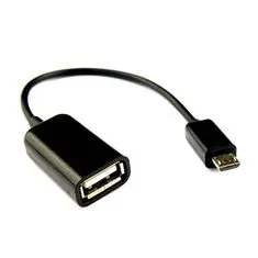 Northix Kábel USB na Micro USB – Vstavaný OTG adaptér – Čierny 