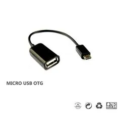 Northix Kábel USB na Micro USB – Vstavaný OTG adaptér – Čierny 