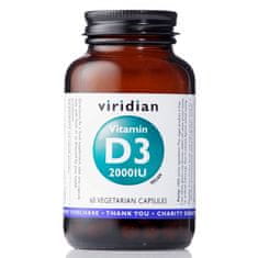 Viridian Vitamín D3 2000 IU 60 cps