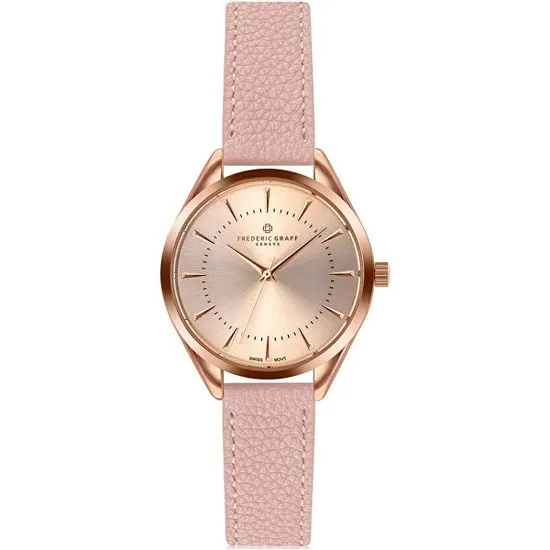 Frederic Graff Kanjut Sar Lychee Pink Leather Strap Watch FCE-B035R