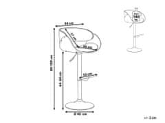 Beliani Barová stolička s koženým sedadlom BAKU