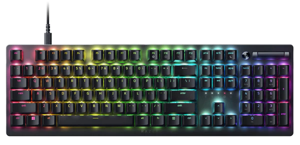 Razer DeathStalker V2, US (RZ03-04500100-R3M1) optické spínače nízkoprofilové Razer Optical Switch mechanická herná klávesnica RGB podsvietenie Wi-Fi 2,4 GHz Bluetooth Razer Chroma USB-C