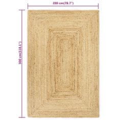 Petromila vidaXL Ručne vyrobený jutový koberec 200x300 cm