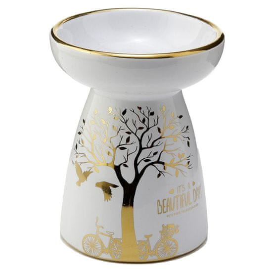 koryworld Aróma lampa biela Eden Metallic Gold Tree 11,5x9cm