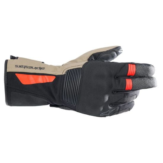 Alpinestars rukavice DENALI AEROGEL Drystar khaki/fluo černo-červeno-béžové