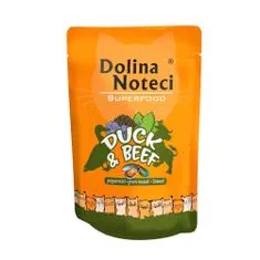 DOLINA NOTECI SUPERFOOD 85g kačica a hovädzie mäso pre mačky 80% mäsa