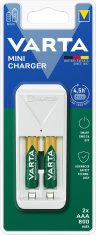 VARTA Nabíjačka MINI CHARGER + 2 AAA 800 mAh, 57656201421