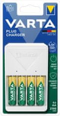 VARTA Nabíjačka PLUG CHARGER + 4 AA 2100 mAh, 57657101451