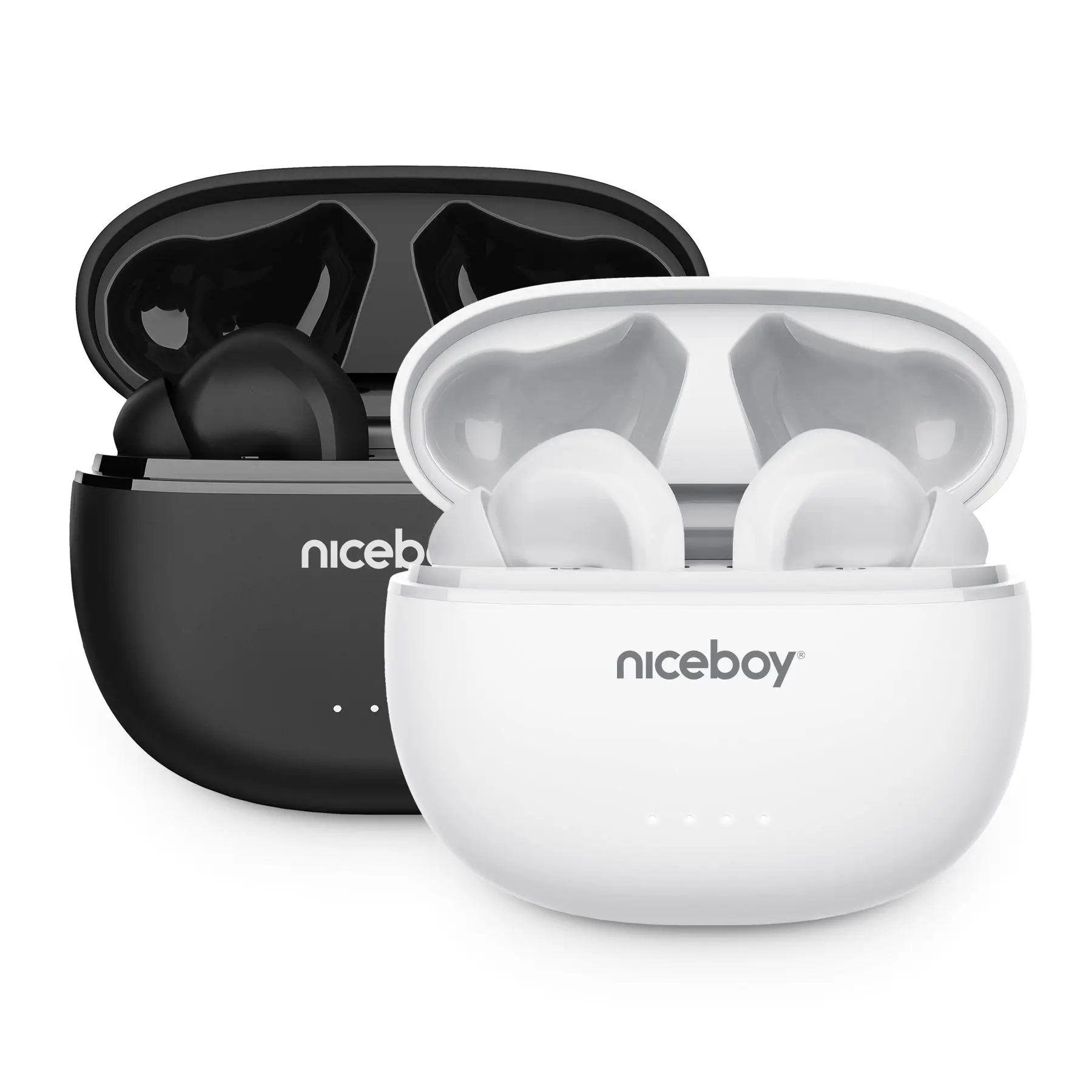  Bluetooth sluchátka niceboy hive pins 3 anc handsfree mikrofon aplikace ion ekvalizér skvělý zvuk dlouhá výdrž na nabití nabíjecí pouzdro 