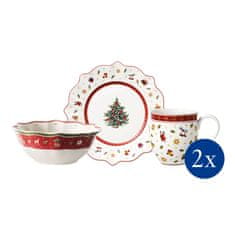 Villeroy & Boch Vianočný raňajkový set pre 2 osoby TOY'S DELIGHT, biela