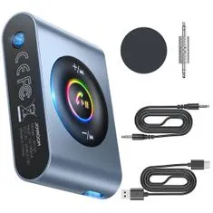 Joyroom JR-CB1 Bluetooth Transmitter 3.5mm mini jack, sivý