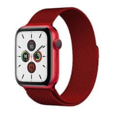 IZMAEL Náramok s magnetickým remienkom pre Apple watch 7 45 mm - Červená KP26358