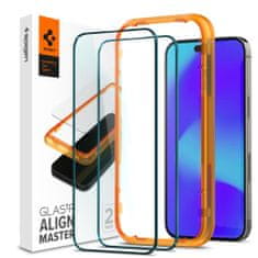 Spigen TVRDENÉ SKLO SPIGEN ALM GLASS FC 2 BALENIE IPHONE 14 PRO ČIERNE