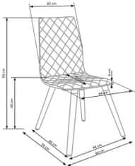 Halmar Jedálenská stolička K282, sivá