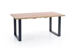 Halmar Jedálenský stôl Venom 135-185 cm, dub wotan / čierna