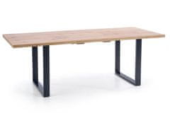Halmar Jedálenský stôl Venom 135-185 cm, dub wotan / čierna