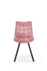 Halmar Kovová stoličky K332, čierna / ružová