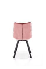 Halmar Kovová stoličky K332, čierna / ružová