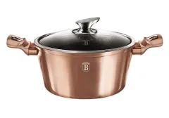 Berlingerhaus Kastról s mramorovým povrchom a pokrievkou 24 cm Rosegold Metallic Line BH-1515